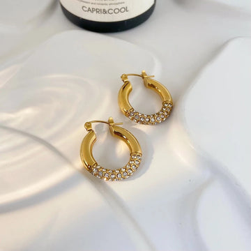 Mid Zircon Covered Hoops