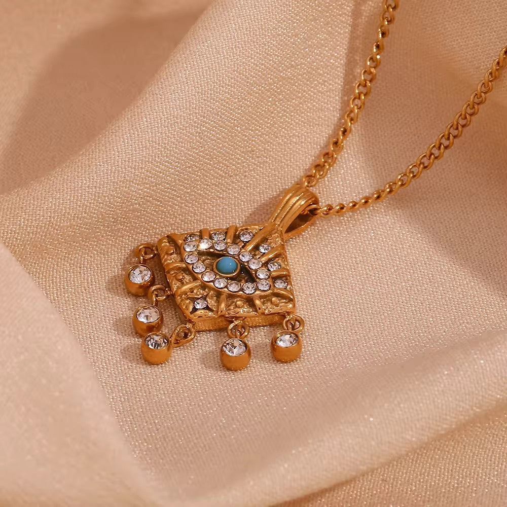 Evil eye Tassel Necklace