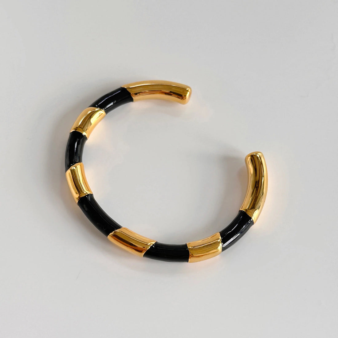 Black Enamel Gold Bangle