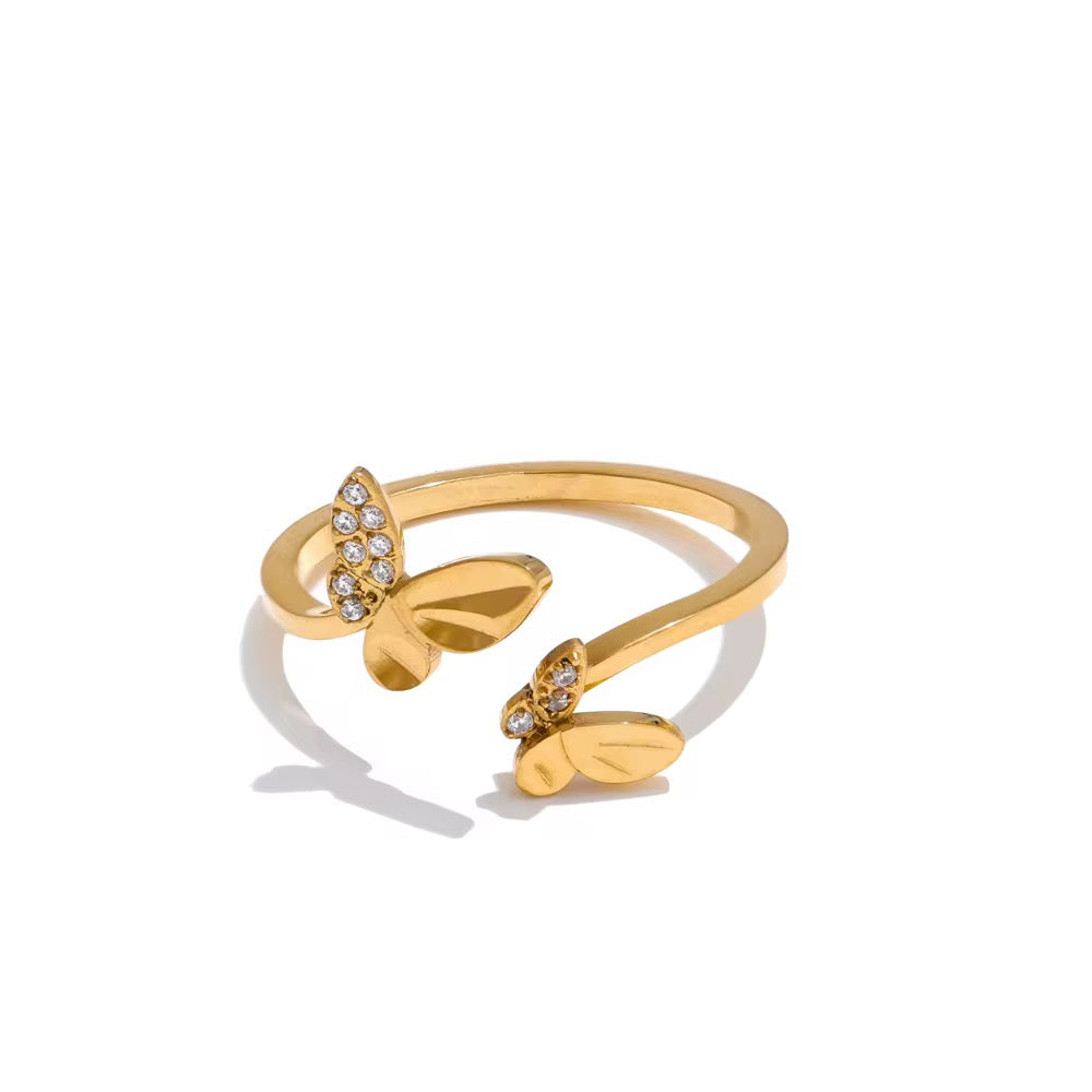 Double Butterfly Ring