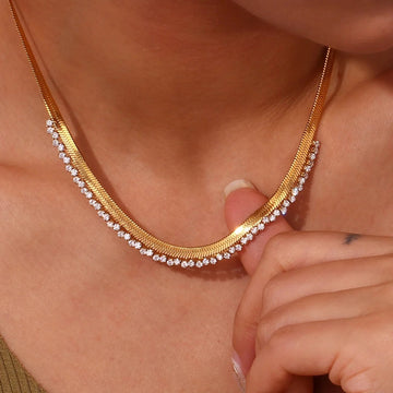Pave Zirconia Snake Chain