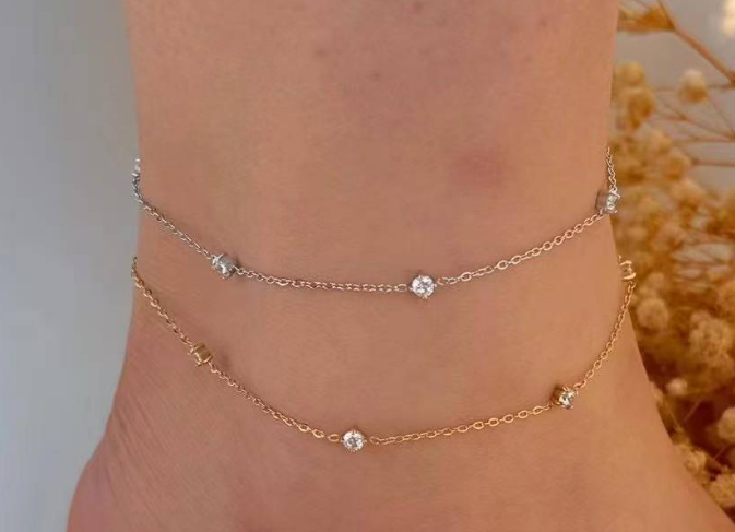 Daintiest Zircon Anklet