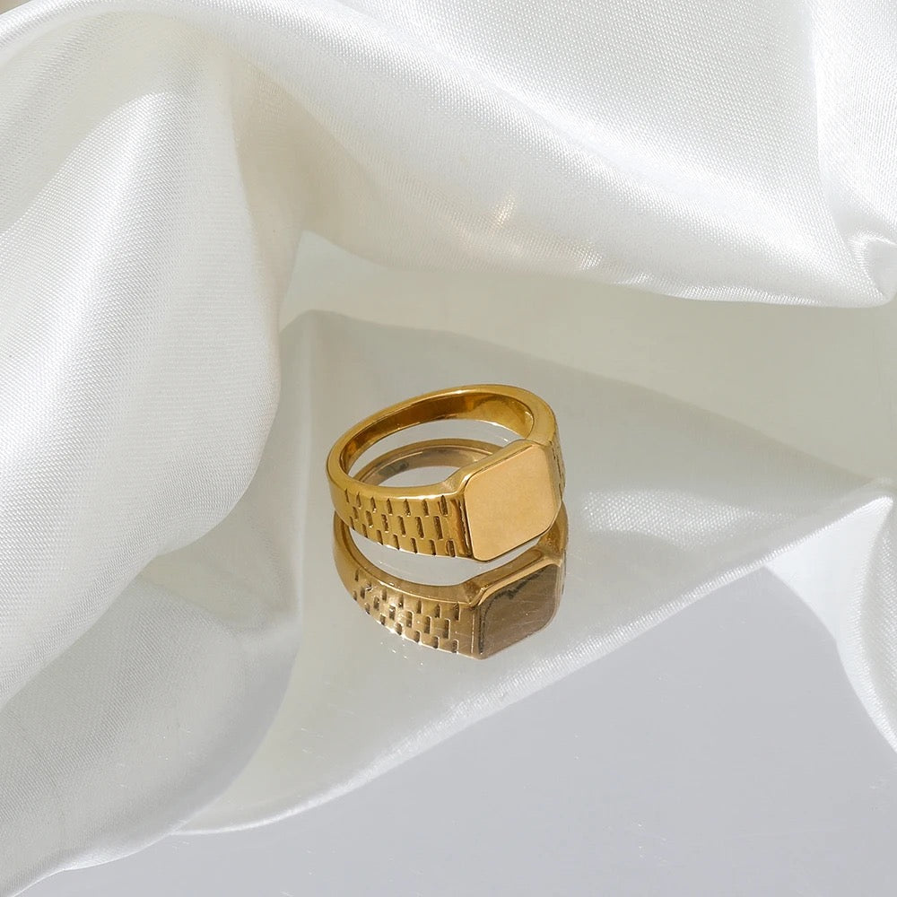Gold Watch Band Ring