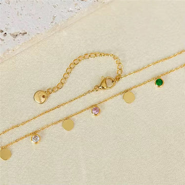 Multicolor Circles Anklet