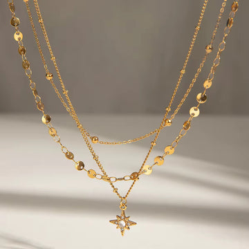 Starry Tri Layer Necklace