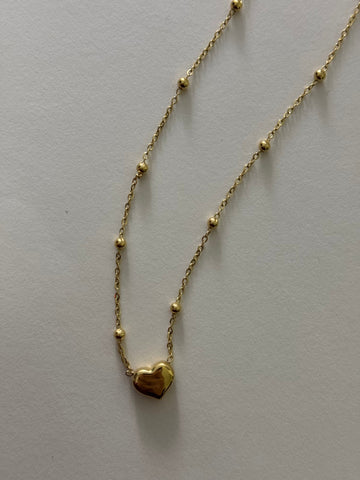 New Heart Dotted Necklace