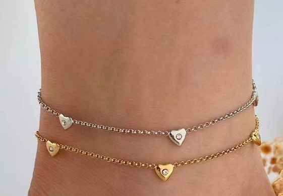Tiny Hearts Anklet