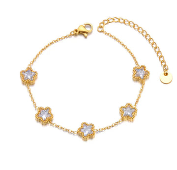 Blingy Dotted flower Bracelet