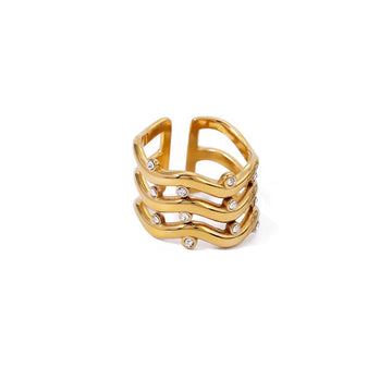 Swirling Gold Ring (Adjustable Size)