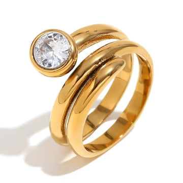 Gold Loopy Diamond Ring