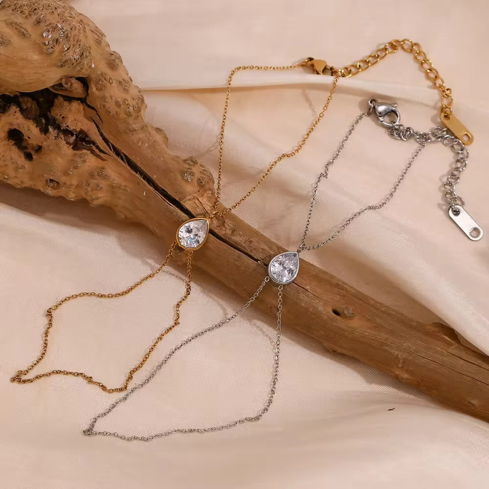 Teardrop Hand Chain Bracelet