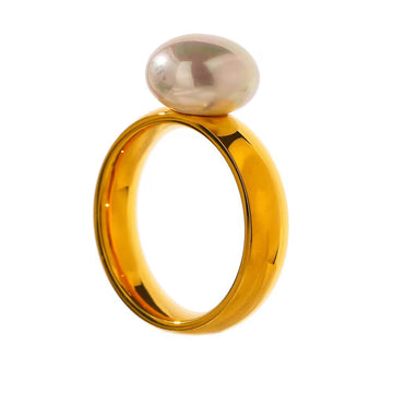 Pluto Pearl Gold Ring