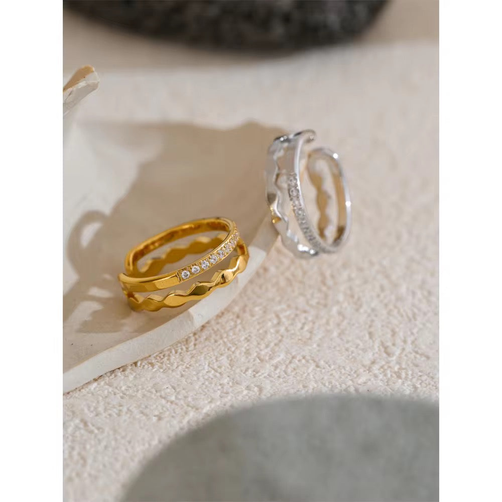 Zirconia Doodle Ring