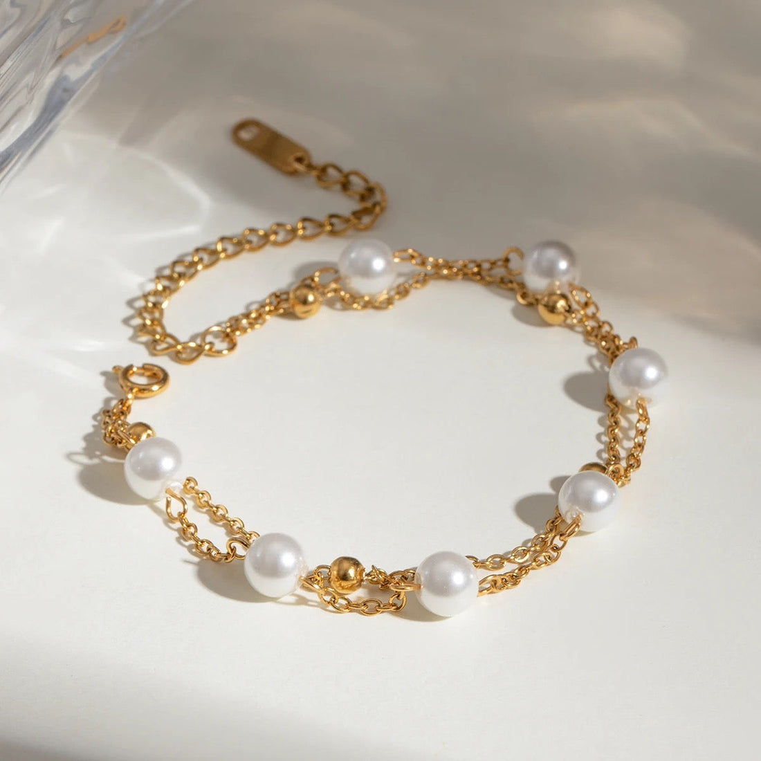 Double layer pearl beads Bracelet