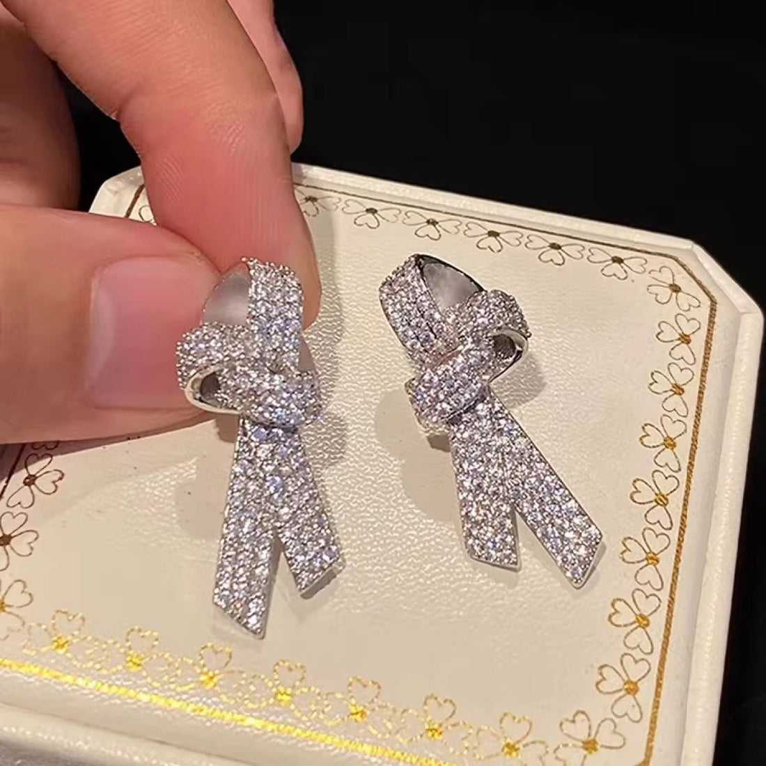 Silver Knot Earrings