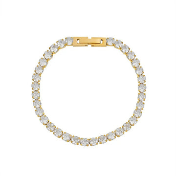 Gold Square Tennis Bracelet