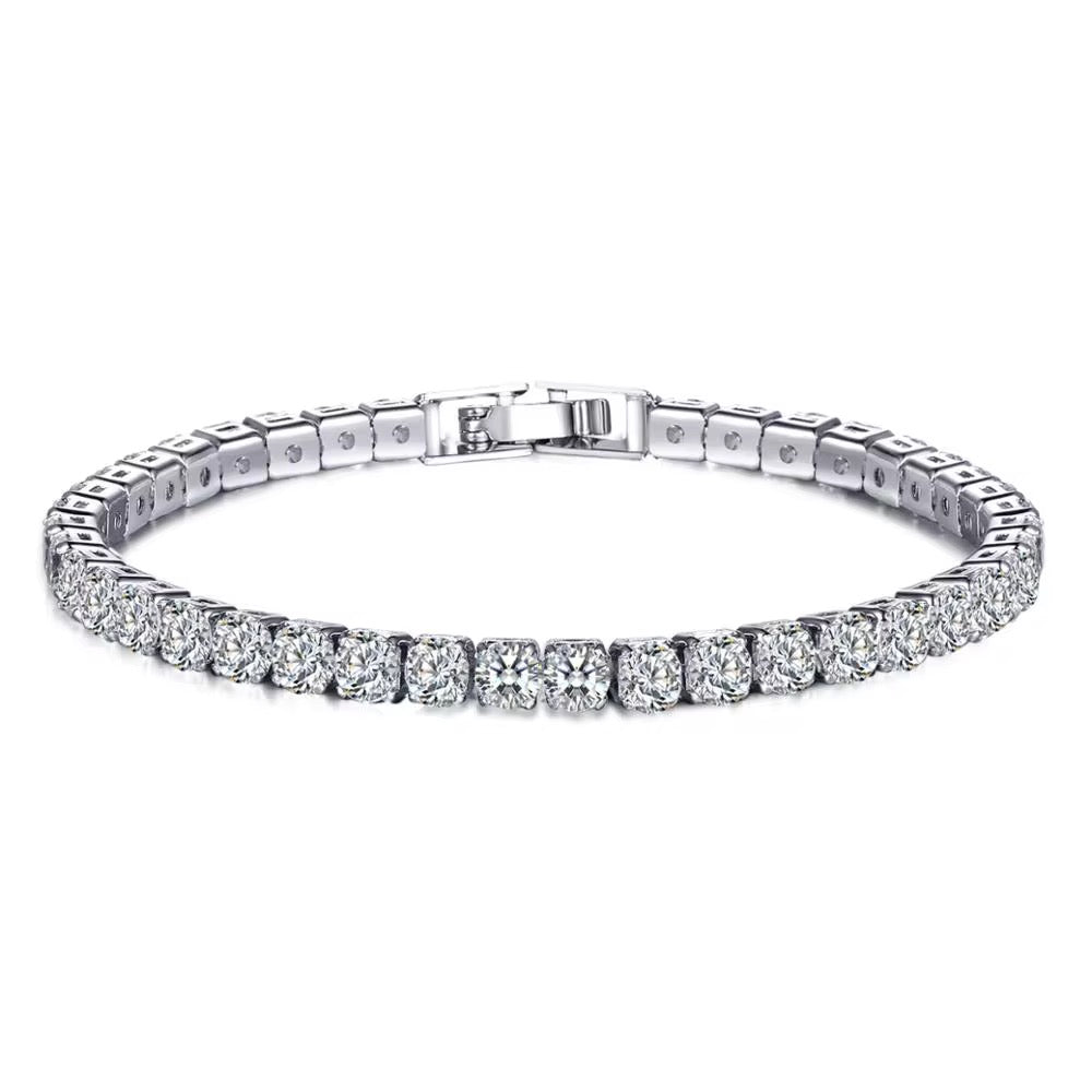 Silver Square Tennis Bracelet