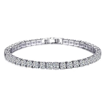 Silver Square Tennis Bracelet