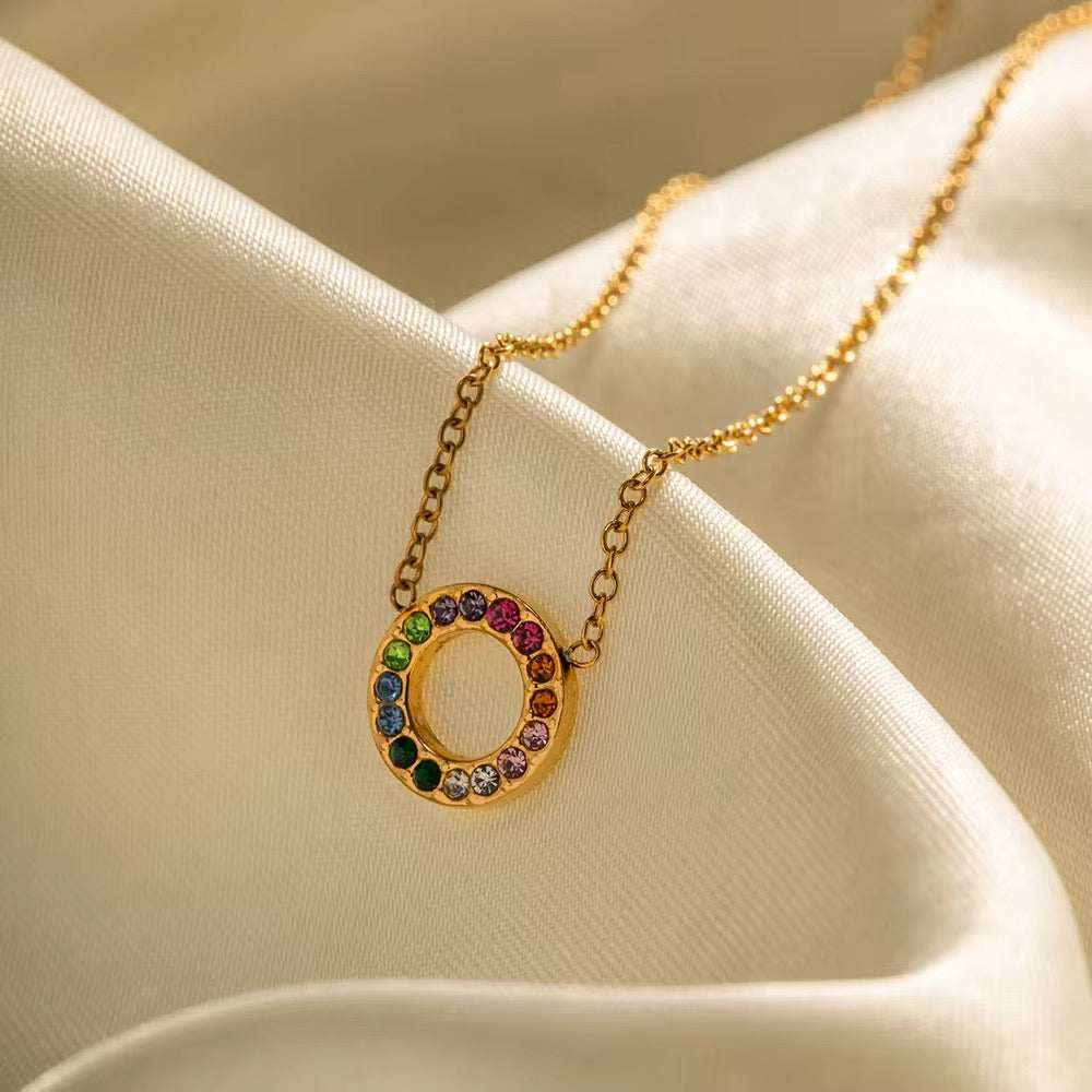 Multicolor Circle Necklace