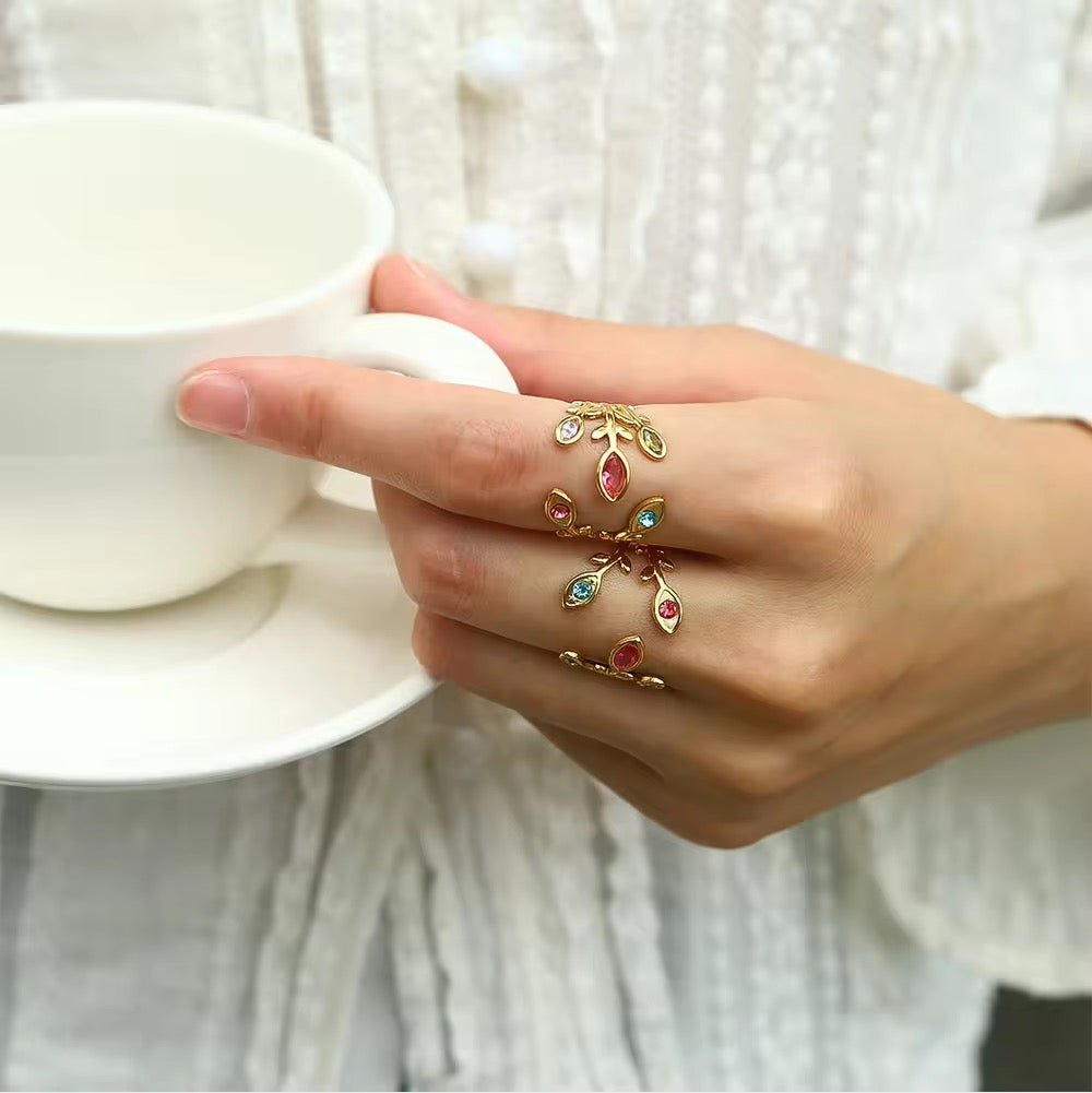 Multicolor Dainty Ring