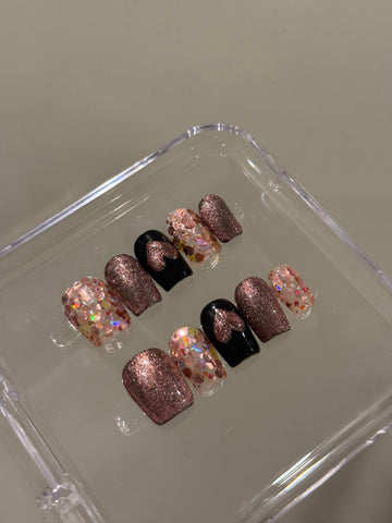 N21 Midnight Pink Nails Set