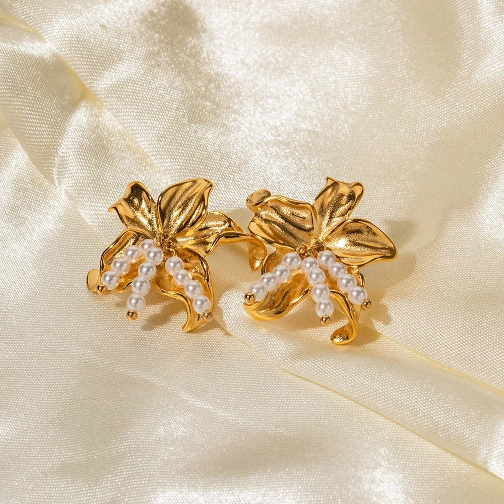 Pearl Gold Starfish Studs