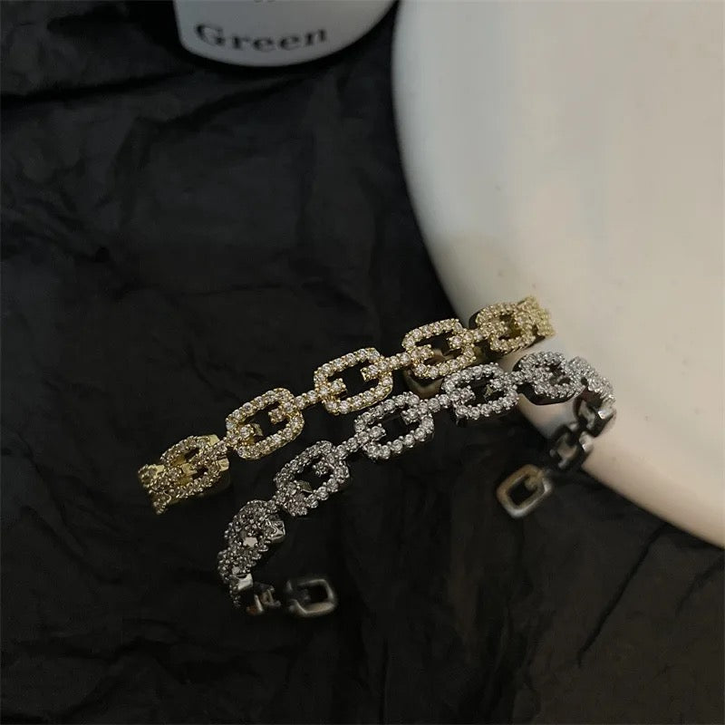 Silver Sonia Connector Bangle