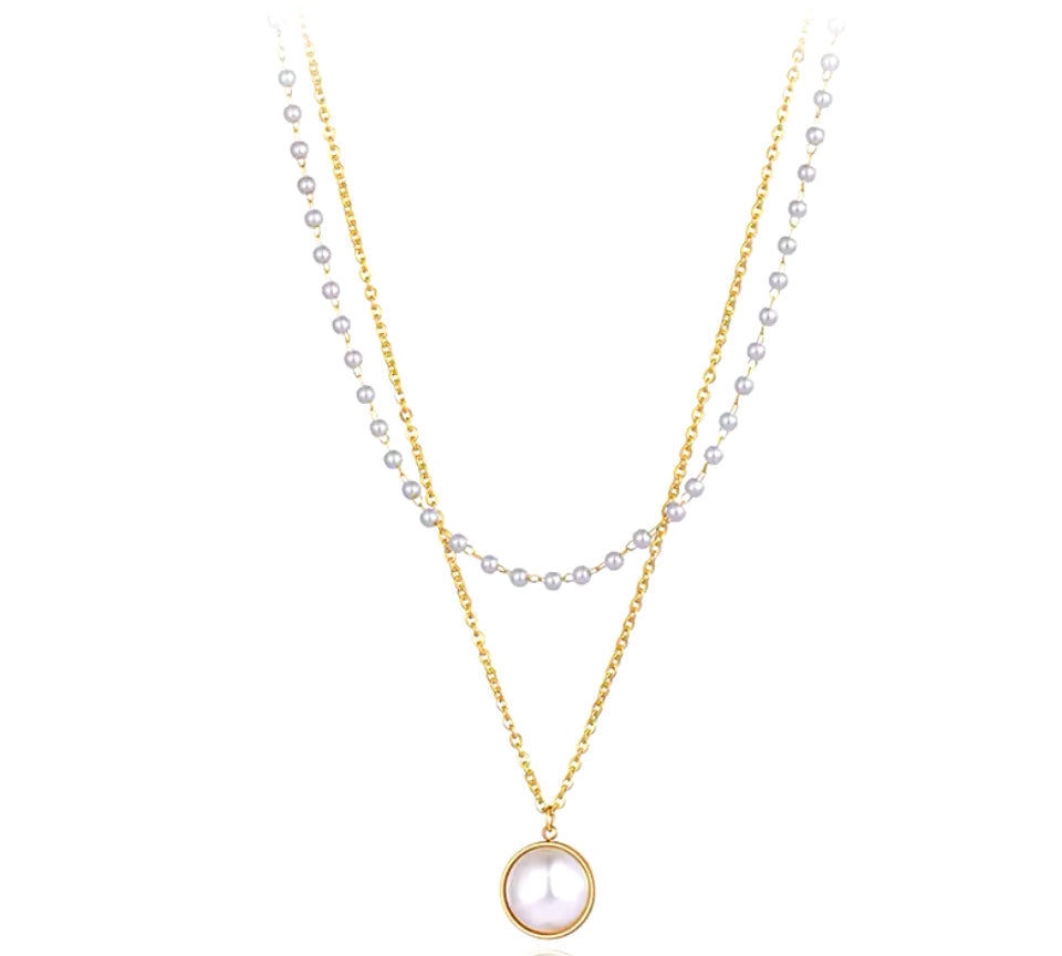 Salwa Double Layer Pearl Necklace