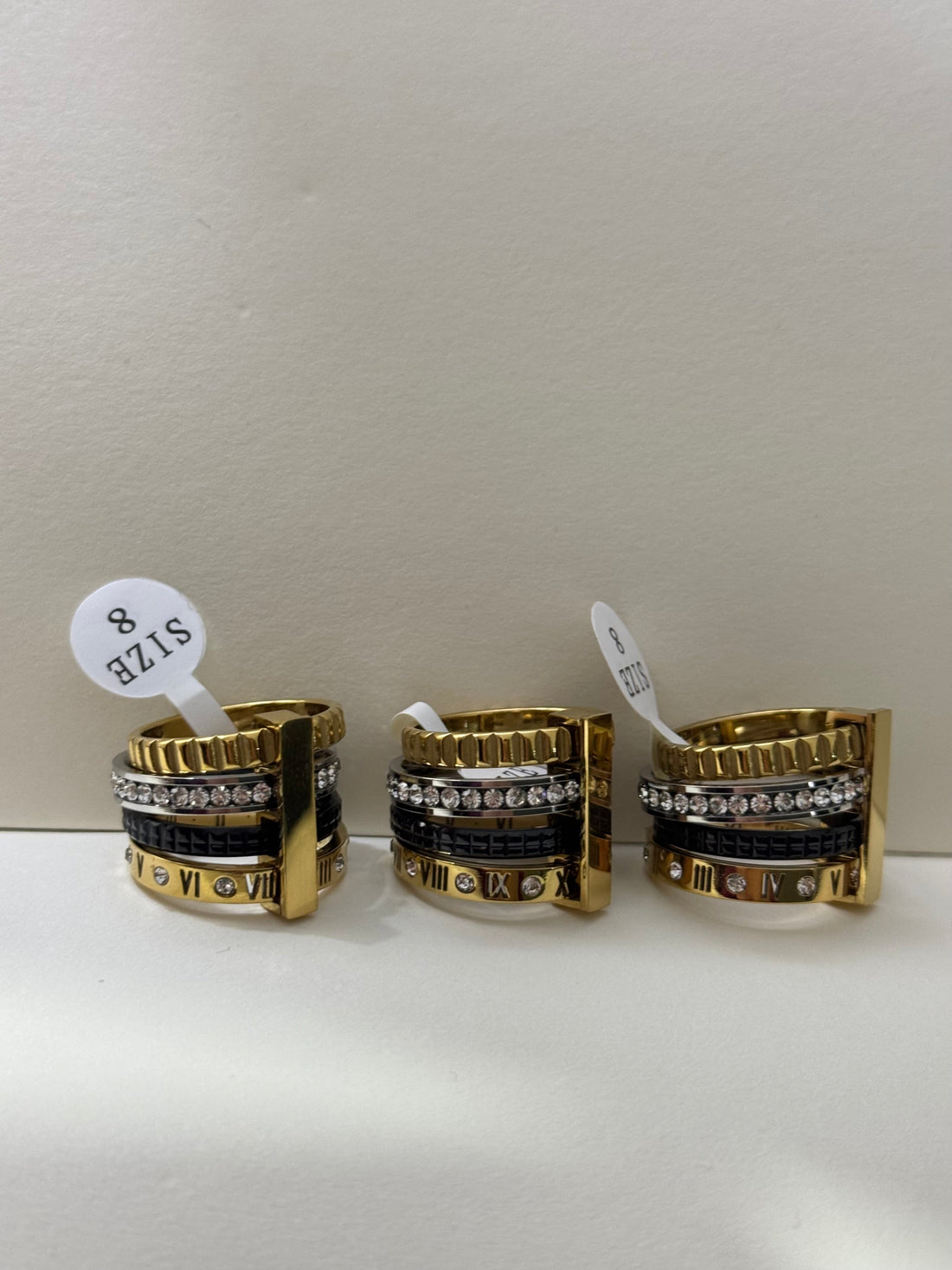 Black TetraStack  Ring