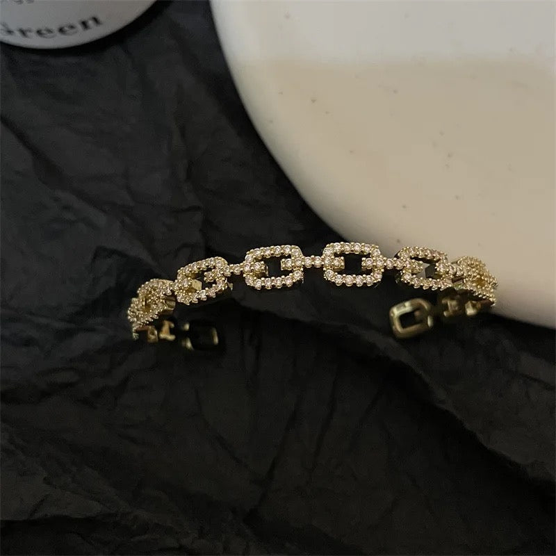 Gold Sonia Connector Bangle