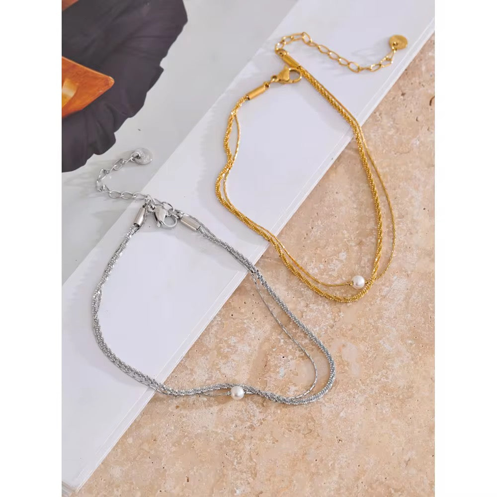 Pearl Glittery Anklet