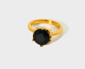 Black Flash Diamond Ring