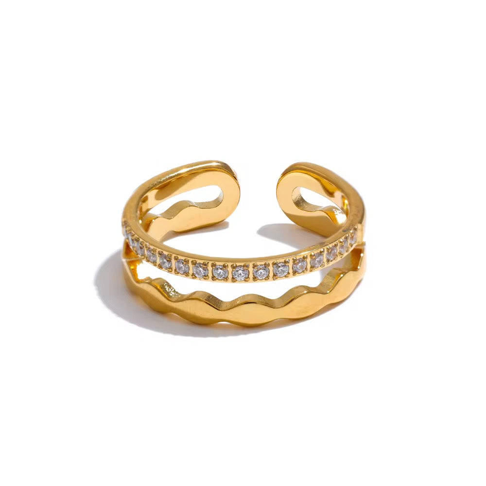 Zirconia Doodle Ring