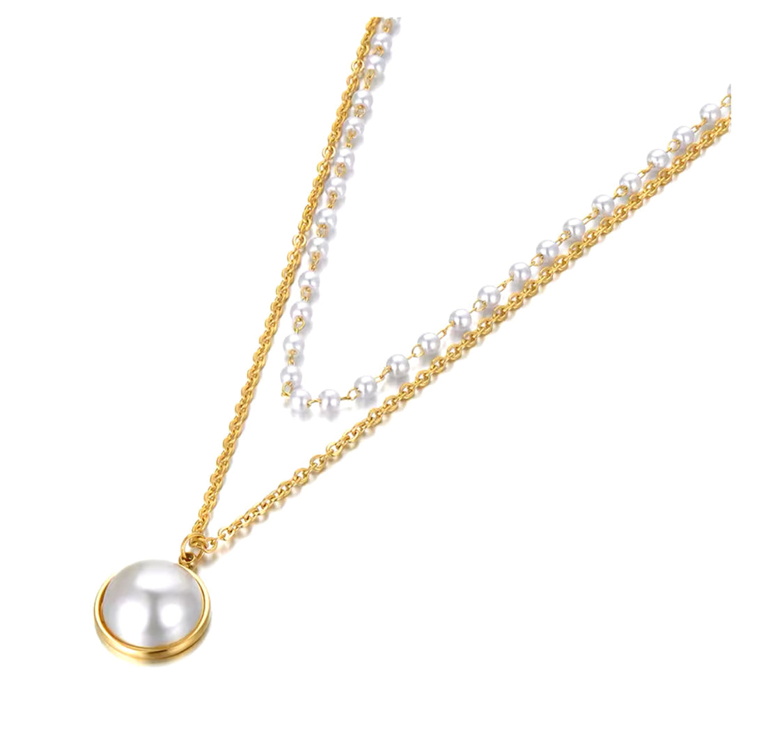 Salwa Double Layer Pearl Necklace