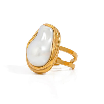 Lulusar Pearl Gold Ring