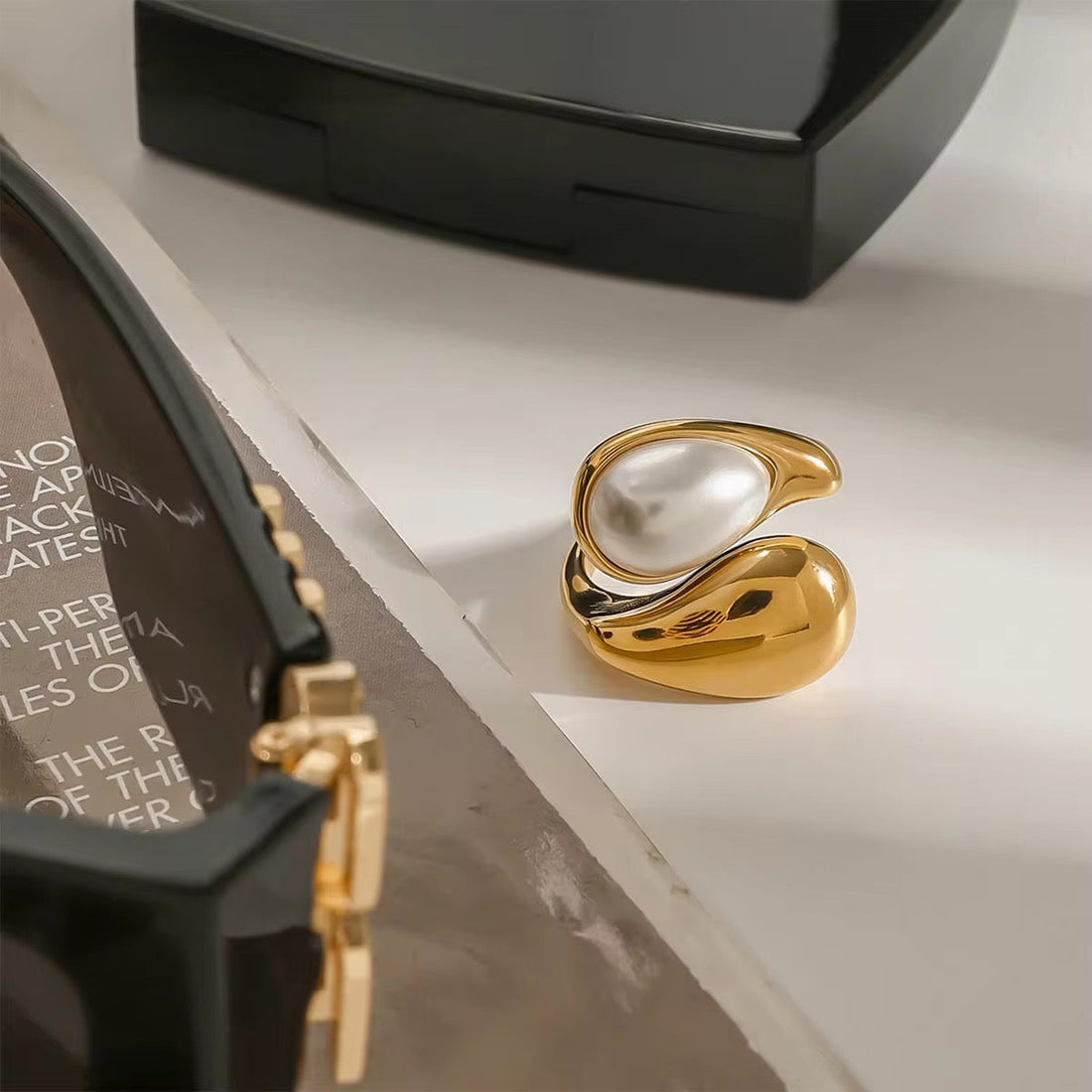 Pearl waterdrop Ring