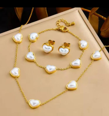 Mini White Heart Set