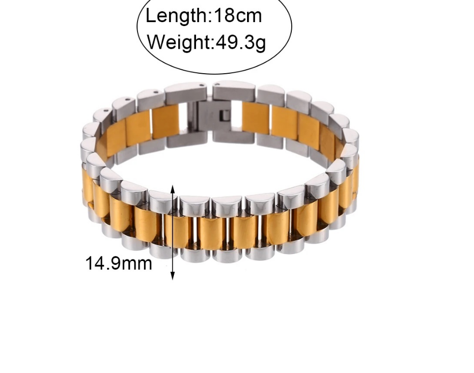 Wide TT Watch Bracelet