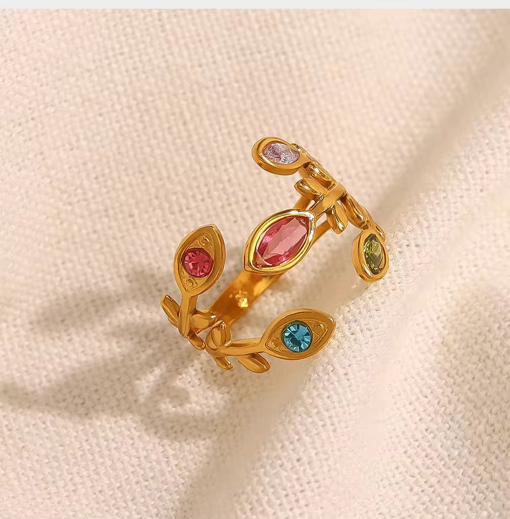 Multicolor Dainty Ring