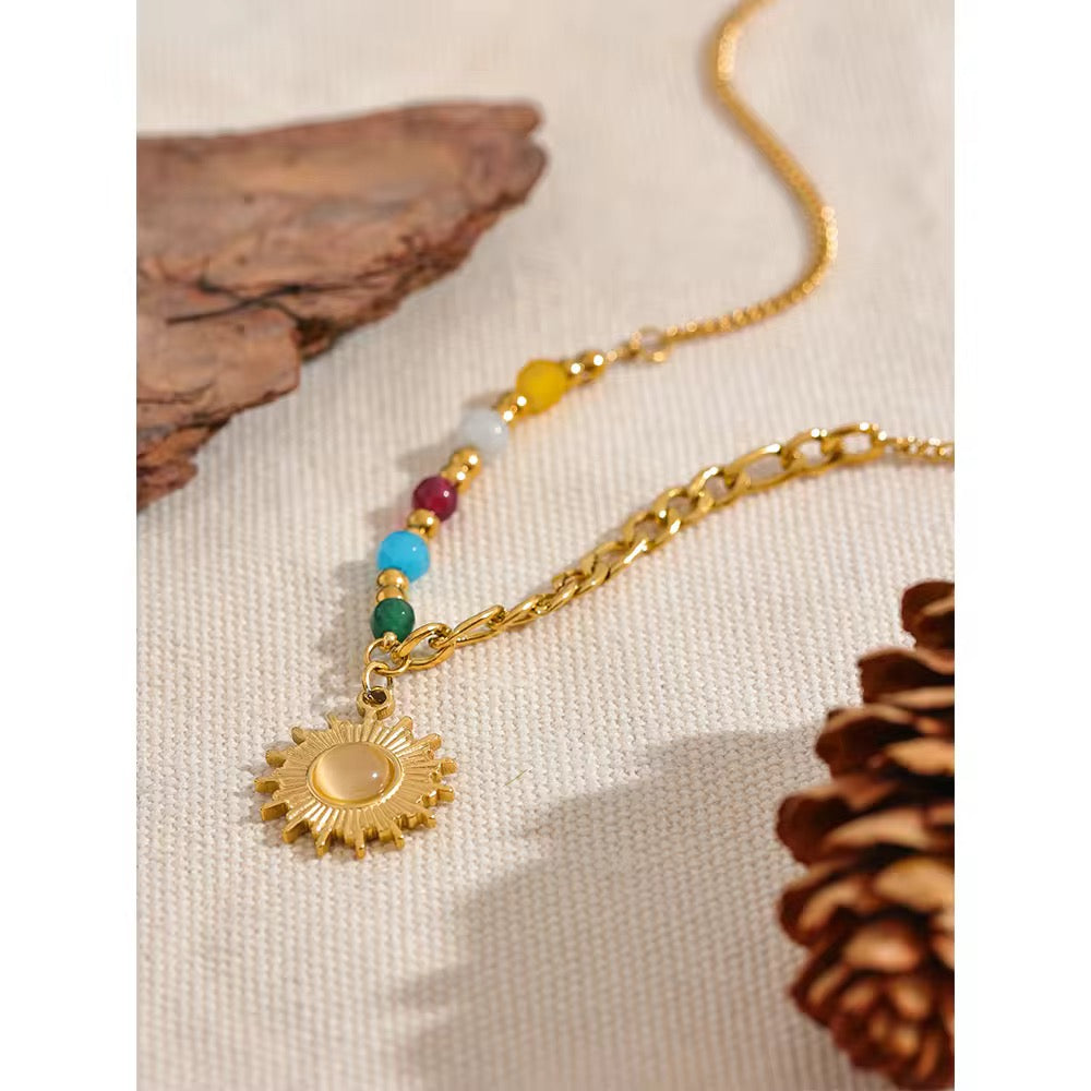 Multicolor Sun Necklace