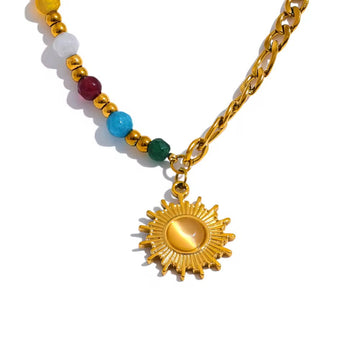 Multicolor Sun Necklace