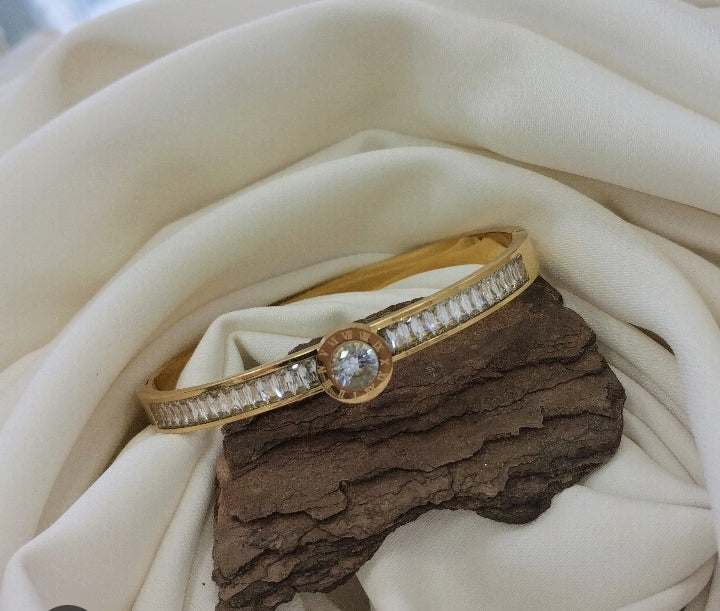 316L stainless steel  Roman numeral openable bracelet