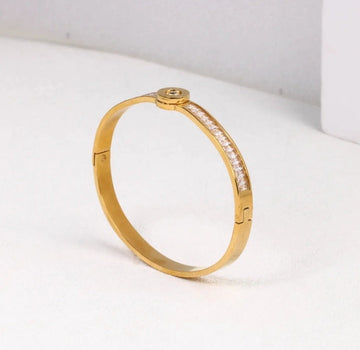 316L stainless steel  Roman numeral openable bracelet