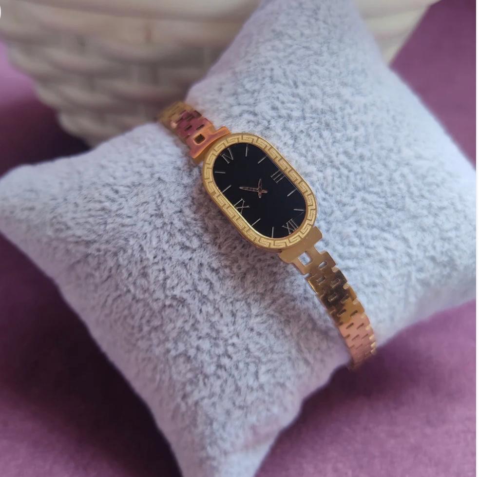 Roman grid bangle watch