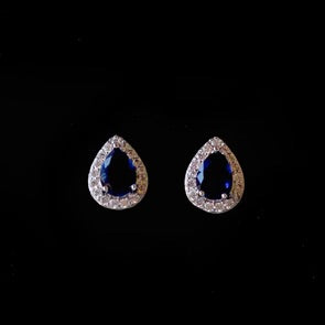 Sapphire Teardrop Studs