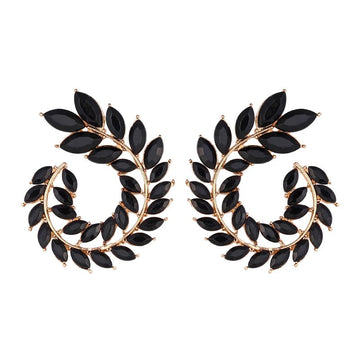 Black Swirl Earrings