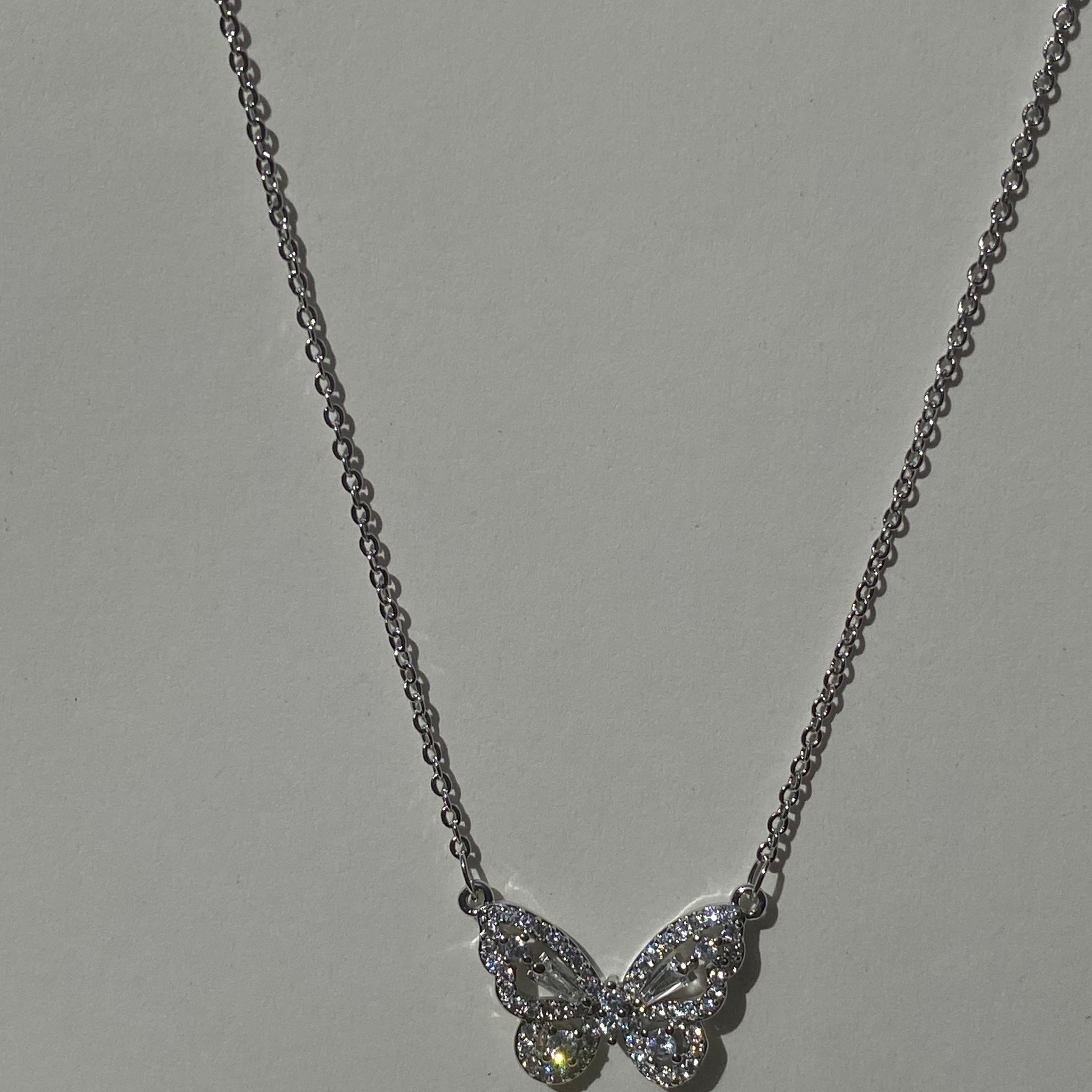Silver Butterfly Necklace