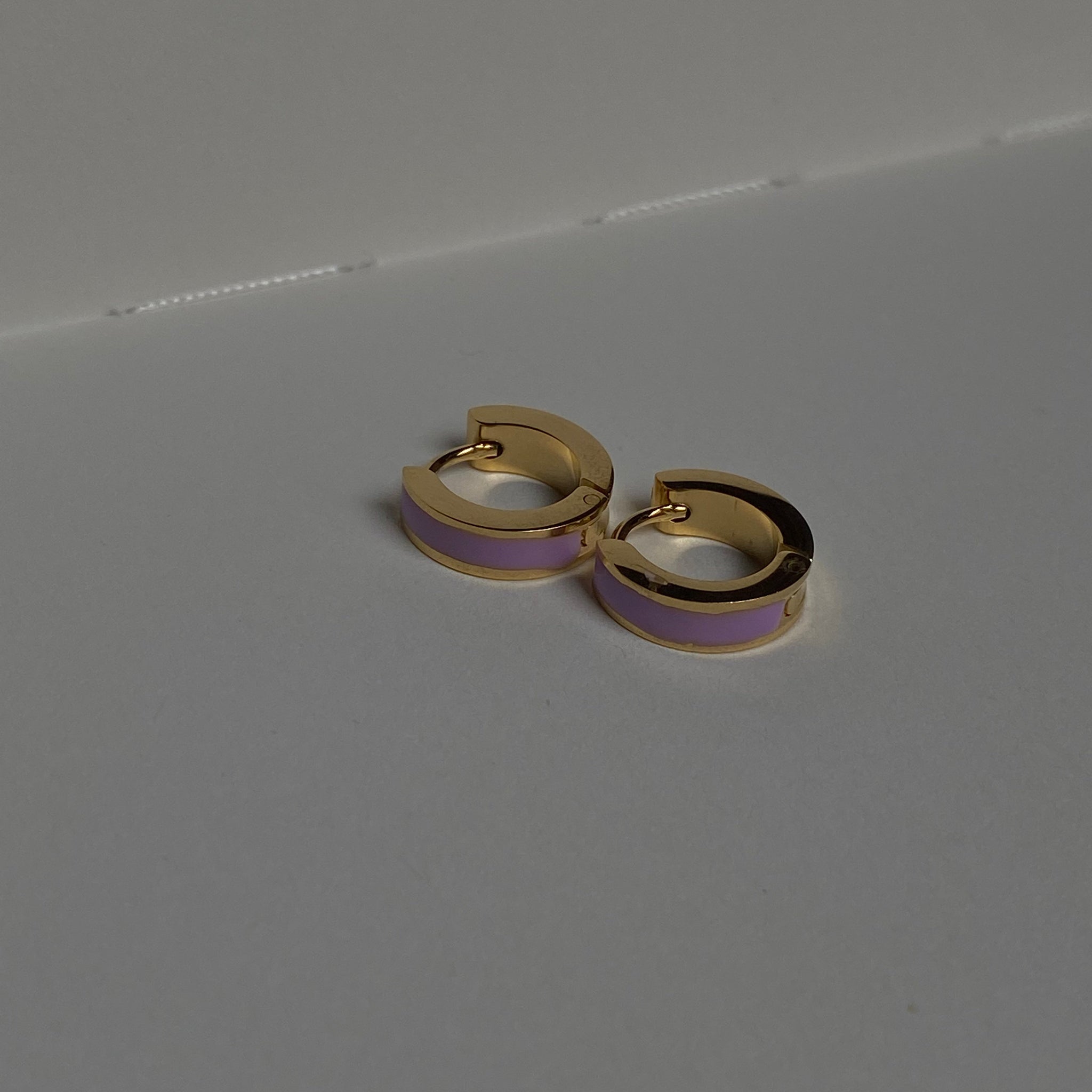 Lilac mini Hoops