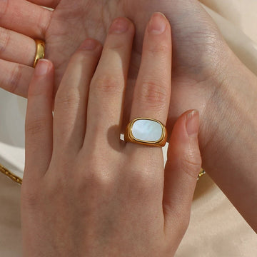 Natural Shell Gold Ring
