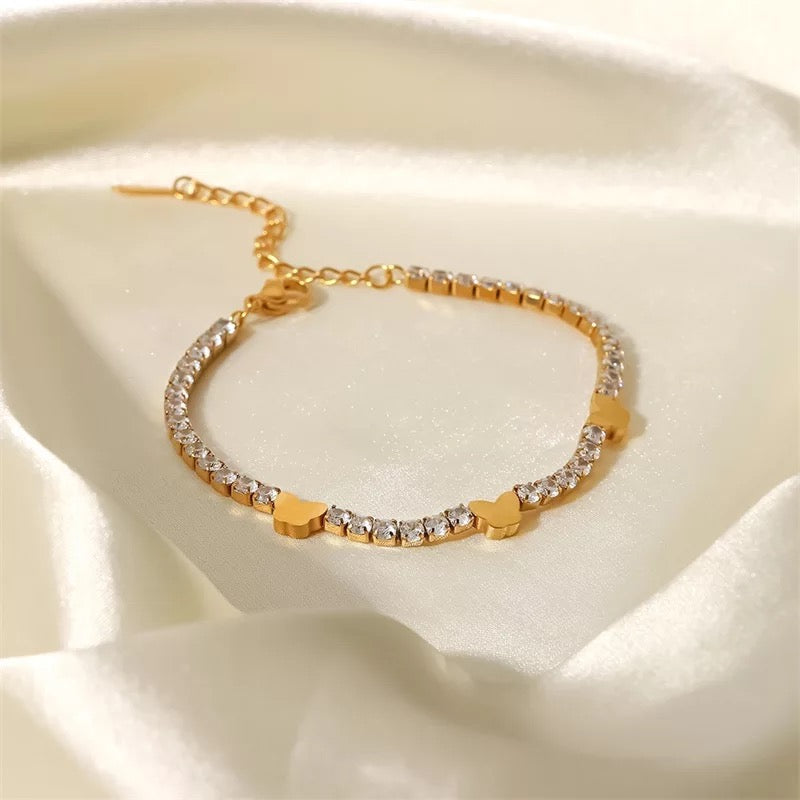 Zircon Butterfly Bracelet